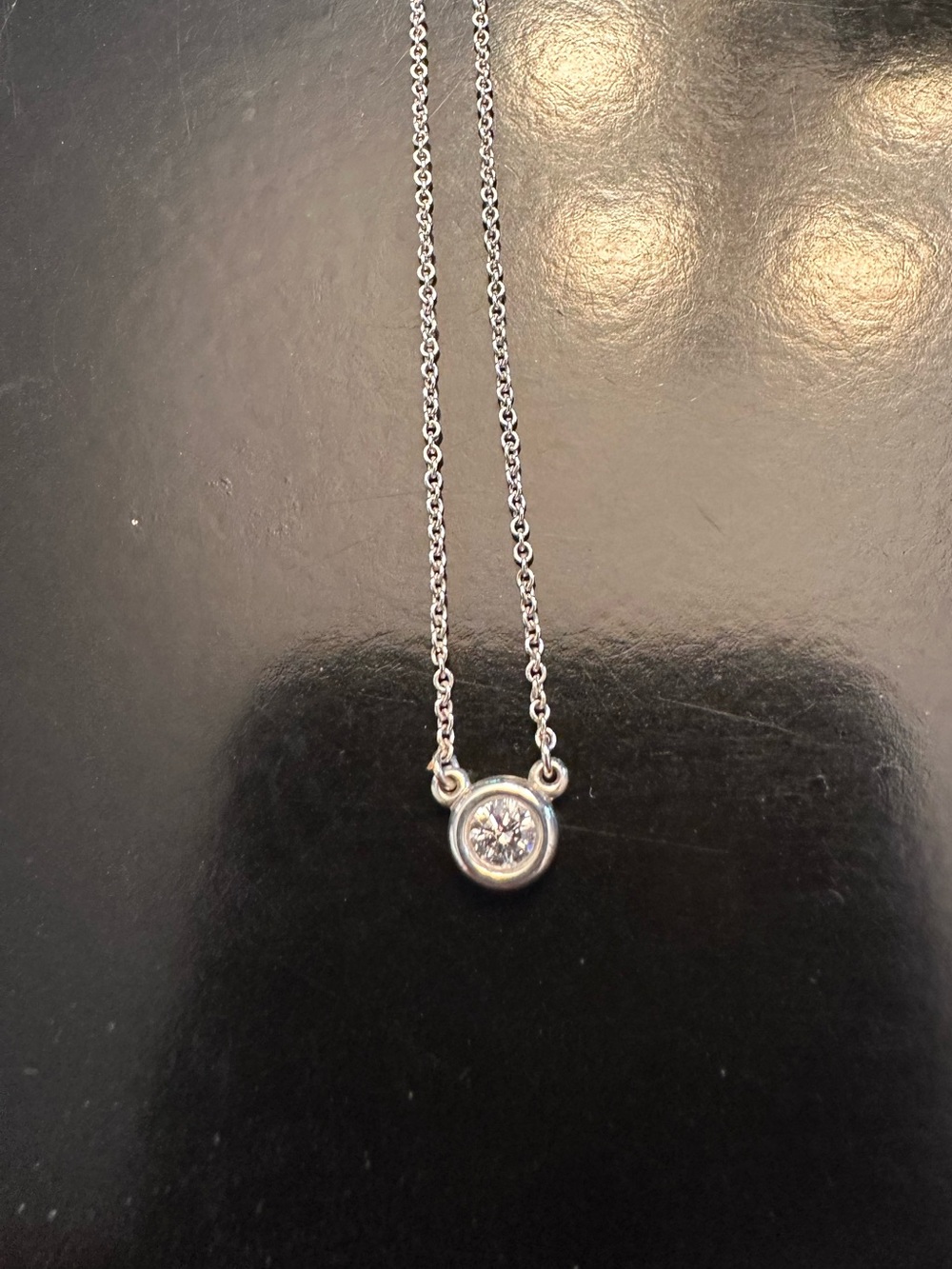 AUTHENTIC Tiffany & Co. Peretti .17 Diamonds by the Yard 16” Silver Pendant - Picture 5 of 15